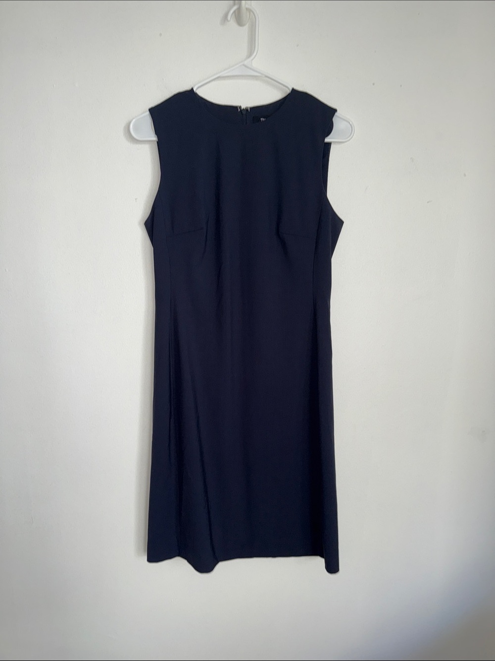 Theory Wool Midi Dress (Navy Blue)